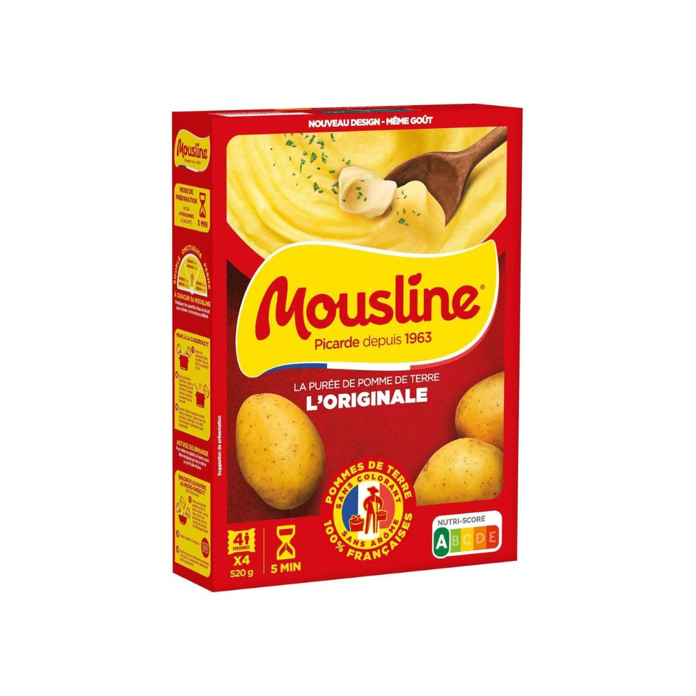 Purées de pomme de terre en flocons 520g Mousline